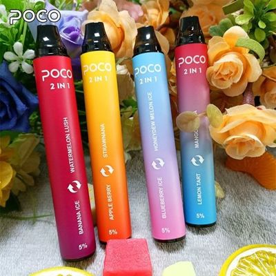 6ml 2000 Puff Vape Puff Bar Mini POCO 2 en 1 avec impression de logo