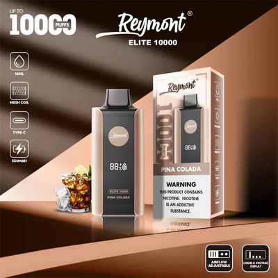 Elite 10000 Puffs dispositif de vapotage rechargeable à usage unique de 1,2 ohm Résistance à la maille bobine 8 saveur de fruits