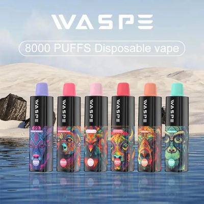 Poule à nicotine jetable réglable en flux d'air 8000Puffs avec 16 ml de jus électronique