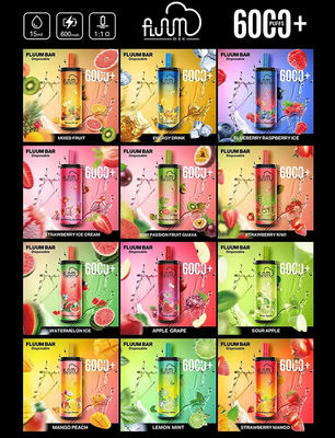 FluumBar6000 le vape jetable en gros 6000puffs 15ml a prérempli l'ejuice 650mAh