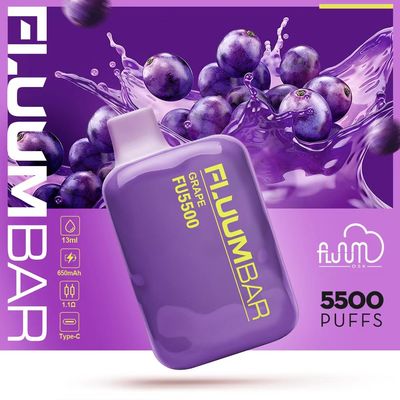 12ml Fluum Bar pré-rempli 5500 saveurs de jus Vape jetable 650mAh