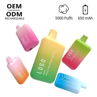 SUS304 saveur Vape jetable 1.2ohm de fruit de la barre BC5000 d'OEM Elf