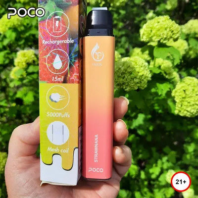 15 ml POCO HUGE 5000 bouffées Cigarette électronique jetable avec fonction de débit d'air