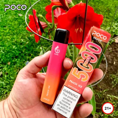 POCO HUGE 5000 bouffées de CBD Pen à vapotage jetable 1,2 ohm avec coque SUS304