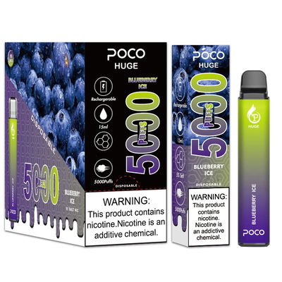 Cigarette électronique originale POCO 5000 de Mesh Coil Big Puffs Rechargeable