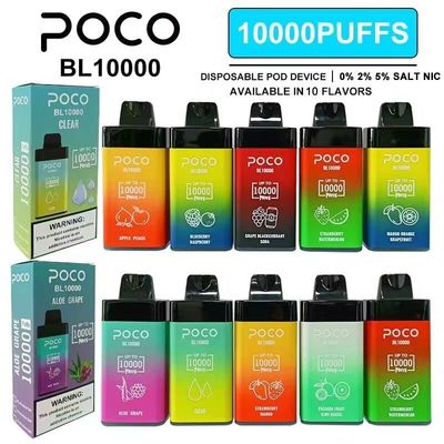Modèle de vapotage à haute performance, gros puff, pas de POCO 10000 puffs, couleur mixte, 0% pour votre