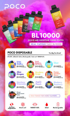 POCO 10000 bouffées Vapor jetable 12000 bouffées E-cigarette pour le vapotage jetable