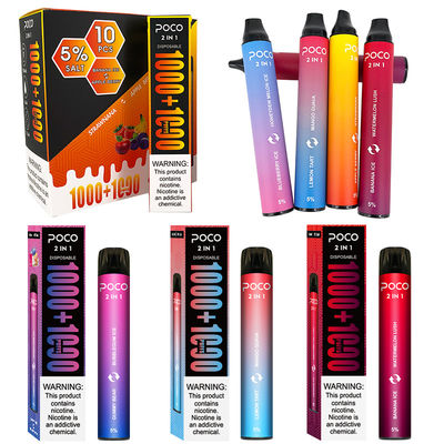 POCO 2 dans 1 E-liquide de Nic Disposable Vapes Pen 2000puff 6ml de sel