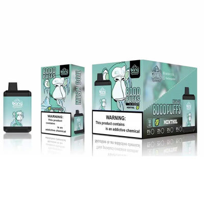 E-liquide jetable du stylo 16ml d'acier inoxydable Vape de roi 8000 souffles de coup
