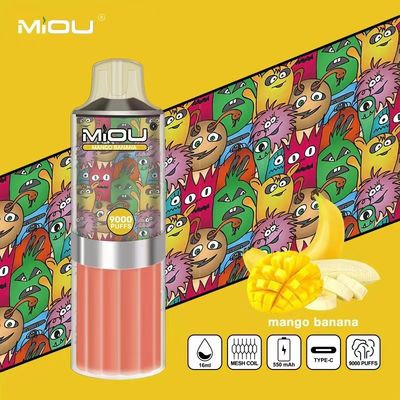 MIOU 9000 E Cig Vape Pods Pod Vape aromatisé 18 ml E-Liquide