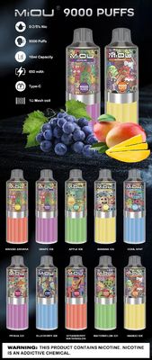 MIOU 9000 18 ml Vapor à usage unique E Liquide Pré-rempli Variété aromatisée