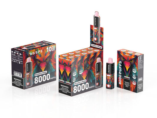 8000Puffs stylo électronique jetable avec port de charge de type C sans