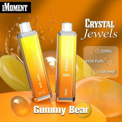 Plume de vapotage jetable Cristal Joyaux 4500 Puffs Mesh Coil 15 ml Liquide Recargable Ecig