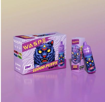 Waspe 12000 stylo rechargeable jetable vape jusqu'à 12000 puffs avec 10 saveurs