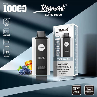 Élite 10000 Puffs Vapor jetable à 2% de sel de Nic Pré-rempli Résistance 1,2 ohm Maillage bobine