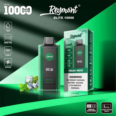 Elite 10000 Puffs dispositif de vapotage rechargeable à usage unique de 1,2 ohm Résistance à la maille bobine 8 saveur de fruits