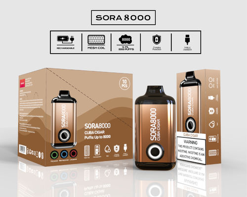 Sora000 Puffs Cigarette électronique jetable 1,1 ohm 14 ml jus pré-rempli