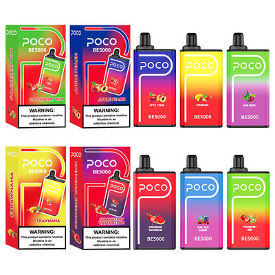 POCO BE5000 Puffs Cigarette électronique jetable avec 0/20/30/50 mg de sel de nicotine