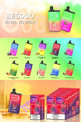 POCO BE5000 Bouffées de bouteilles pré-remplies Vapes de capsules de 14 ml de jus pré-rempli en bobine de 1,2 ohm