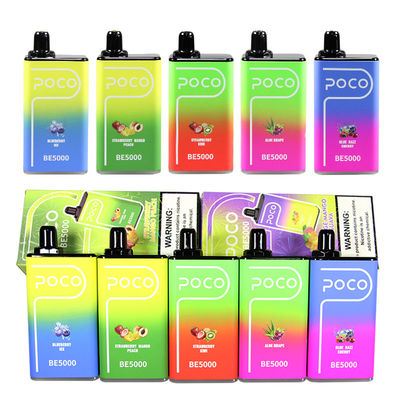 POCO BE5000 Bouffées de vapeur pré-remplies de poudre OEM E Cigarette 5% de sel de nicotine