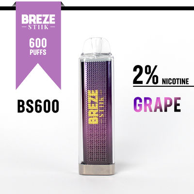 600Puffs stylo à vapotage jetable avec 2% de nicotine pour une expérience de vapotage dans une boîte d'affichage
