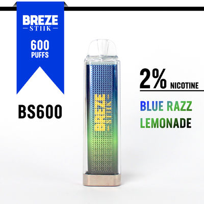 600Puffs stylo à vapotage jetable avec 2% de nicotine pour une expérience de vapotage dans une boîte d'affichage