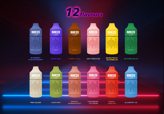 BREZE STIIK BS7500 Vape jetable 16 ml Indicateur de batterie Indicateur de liquide