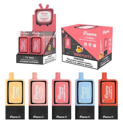 Plus de 10000 bouffées de vapotage jetable POD avec batterie de 650 mAh et résistance de 5% Nic