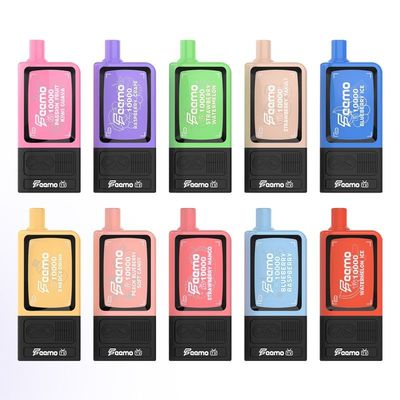 Plus de 10000 bouffées de vapotage jetable POD avec batterie de 650 mAh et résistance de 5% Nic