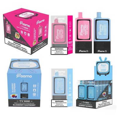 Plus de 10000 bouffées de vapotage jetable POD avec batterie de 650 mAh et résistance de 5% Nic