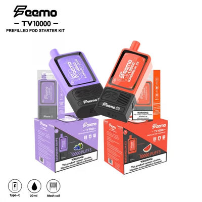 20 ml de cartouche à haute capacité Vapor jetable à puff avec remplissage supérieur et bobine à mailles