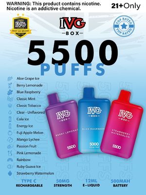 650 mAh de haute performance type C rechargeable pour les saveurs de fruits