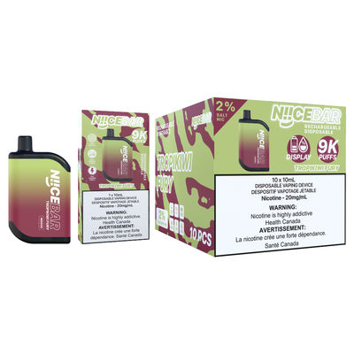 Nice Bar 9000 Puffs 14 Arômes stylo électronique jetable