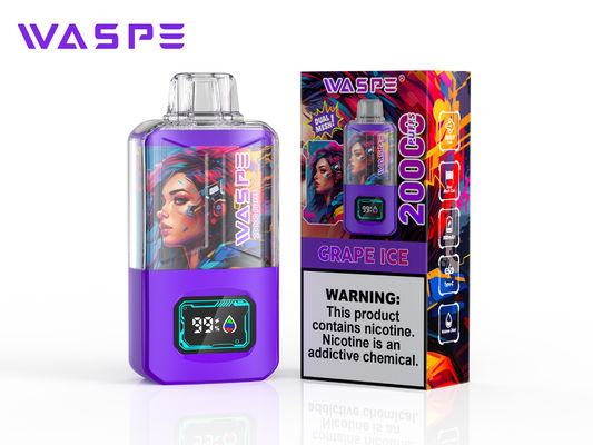 Type C Vape 20000 Puffs écran d'affichage 0/2%/3%/5% Kit Nic .