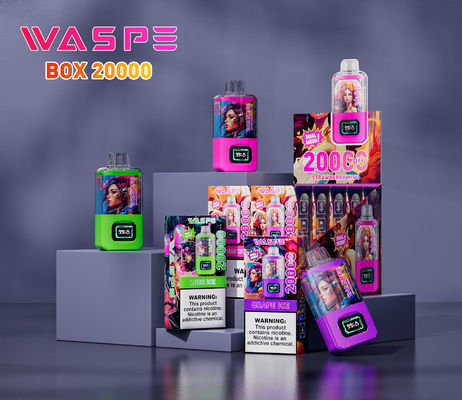 12 saveurs fruitées Vape à gros bouffons Sus304 24 ml Ejuice Affichage d'écran Type C Chargement