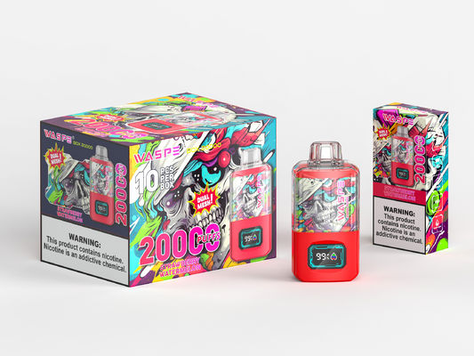 650 Mah Rgb Vape Légère Grand Puff Avec 24ml de jus et 20000Puffs Sus304 couleur OEM