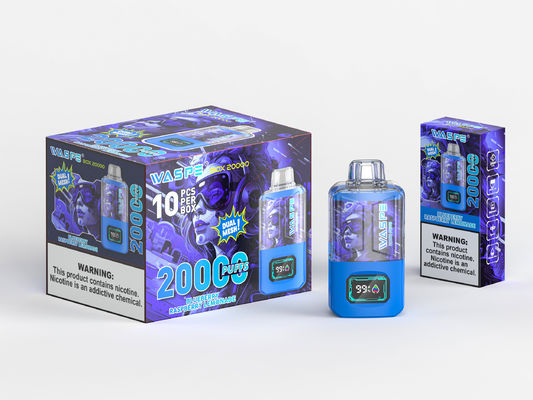 650 Mah Rgb Vape Légère Grand Puff Avec 24ml de jus et 20000Puffs Sus304 couleur OEM