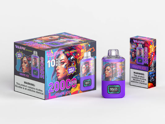 650 Mah Rgb Vape Légère Grand Puff Avec 24ml de jus et 20000Puffs Sus304 couleur OEM