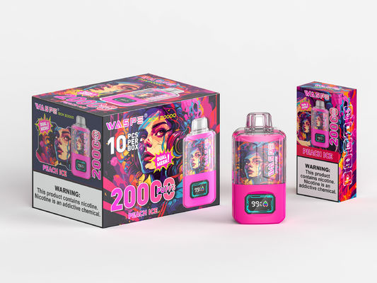 Port de charge de type C Vape à gros bouffons Sus304 24 ml Capacité de jus avec Nic 0% 2% 3% 5%
