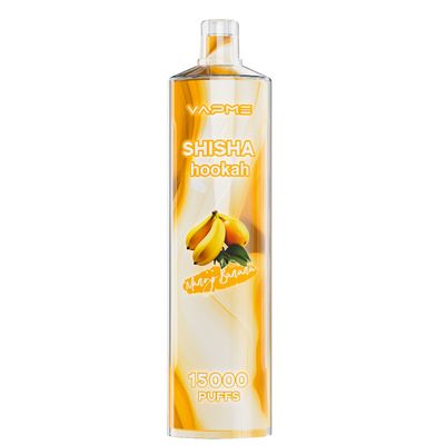 SUS304 Big Puff Vape avec 24 saveurs fruitées 15000 puffs capacité de batterie 650mAh