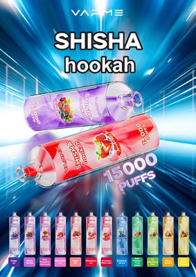650mAh Big Puff Vape 15000puffs 25ml Ejuice 24 saveurs fruitées OEM Disponible 0%/2% Nic