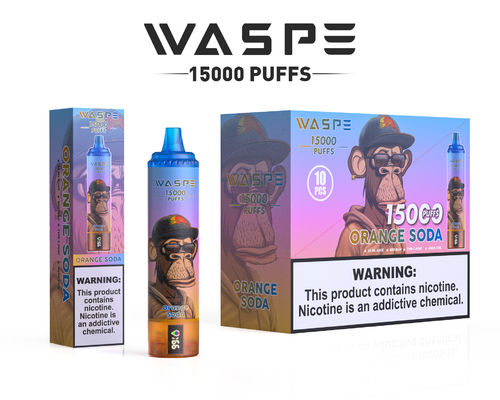 Capacité de jus de 22 ml Vape à gros bouffées avec batterie de 650 mAh et résistance de 0,8 ohm 15000 bouffées