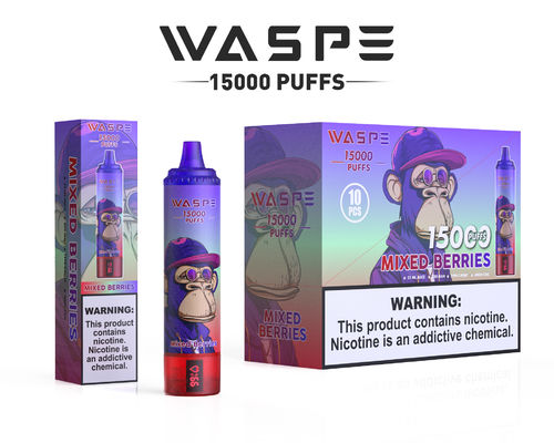 OEM Couleur Écran de vapotage à puff large 22 ml Capacité de jus 15000 puffs