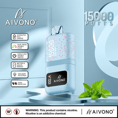 Plume de vapotage personnalisable de 24 ml avec bobine de 1,0 Ohm 0/2/3/5% affichage de résistance à la nicotine