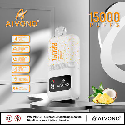 Plume de vapotage personnalisable de 24 ml avec bobine de 1,0 Ohm 0/2/3/5% affichage de résistance à la nicotine