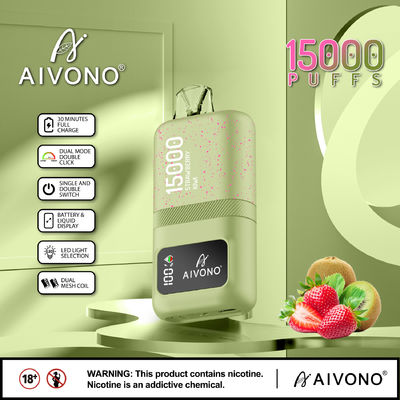 Plume de vapotage personnalisable de 24 ml avec bobine de 1,0 Ohm 0/2/3/5% affichage de résistance à la nicotine