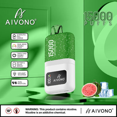 Plume de vapotage personnalisable de 24 ml avec bobine de 1,0 Ohm 0/2/3/5% affichage de résistance à la nicotine