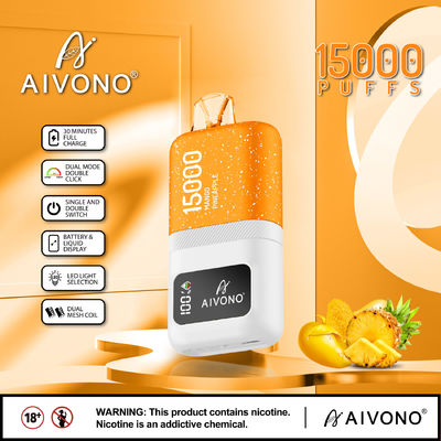 Vaporiseur d'encre portable avec batterie de 600 mAh 15 saveurs de fruits 24 ml capacité liquide