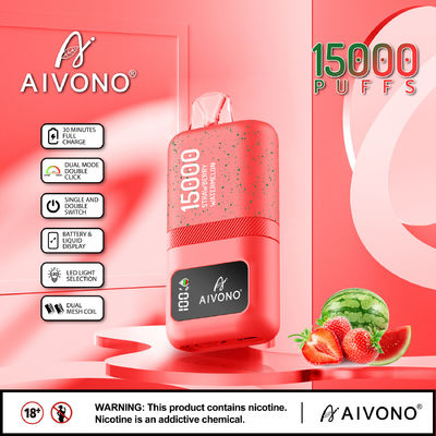 Un stylo de vapotage intelligent à longue durée de vie 600mAh 1,0 Ohm bobine 15k Puffs OEM / ODM disponible