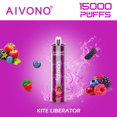 Vape à usage unique pré-rempli sans nicotine 24 ml Capacité liquide 0,6 ohm Résistance à la bobine